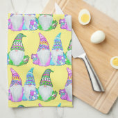 LINGE DE CUISINE GNOMES DE PÂQUES (Quart Plié)