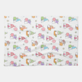 Linge De Cuisine Gnomes de Pâques mignonnes Fille Fleurs de printem (Horizontal)