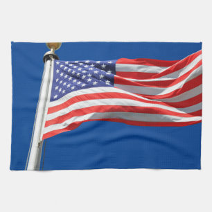 Linge De Cuisine God Bless America, American Flag,