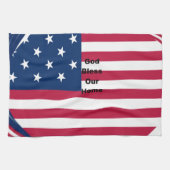 Linge De Cuisine God Bless Our Home : USA Flag Swirl Art (Horizontal)
