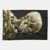 Linge De Cuisine Gogh Head a Skeleton with a Burning Cigarette (Horizontal)