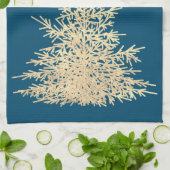 Linge De Cuisine Gold et bleu à feuillage persistant arbre élégant (Plié)