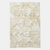 Linge De Cuisine Gold Leopard Tiger Animals Pattern (Vertical)