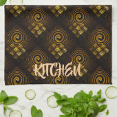 Linge De Cuisine Gold Modern Boho Elegant Abstract Art Pattern #502 (Plié)