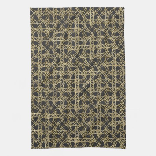 Linge De Cuisine Gold Scratch Golden Modern Glamor Unique Élégant (Vertical)