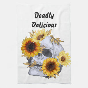 LINGE DE CUISINE GOLDEN BLOOM SKULL