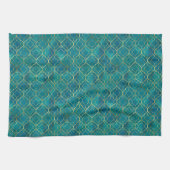 Linge De Cuisine Golden Emerald Geometry (Horizontal)