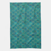 Linge De Cuisine Golden Emerald Geometry (Vertical)