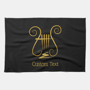 Linge De Cuisine Golden lyre