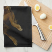 Linge De Cuisine Golden Retriever (Quart Plié)