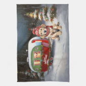 Linge De Cuisine Golden Retriever Caravan Christmas Adventure (Vertical)