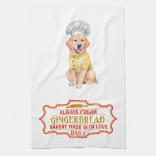 Linge De Cuisine Golden Retriever Chef Cuisine pain d'épices