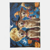 Linge De Cuisine Golden Retriever Chiens Citrouille Halloween Funny (Vertical)