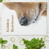 Linge De Cuisine Golden retriever de chien de neige (Plié)