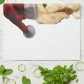 Linge De Cuisine Golden Retriever de Noël (Plié)