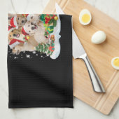 Linge De Cuisine Golden Retrior Christmas Premium (Quart Plié)