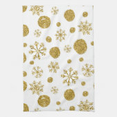 Linge De Cuisine Golden Snow Flakes 1 (Vertical)