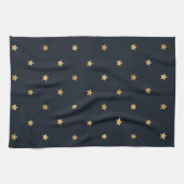Linge De Cuisine Golden Stars on Midnight Black (Horizontal)