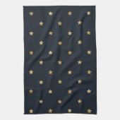 Linge De Cuisine Golden Stars on Midnight Black (Vertical)