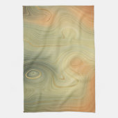 Linge De Cuisine Golden Strata | Pêche Brûlée Orange Vert Agate (Vertical)