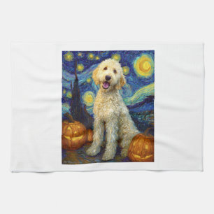 Linge De Cuisine Goldendoodle Chien Mignon Halloween Jack O Lantern