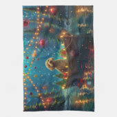 Linge De Cuisine Goldendoodle Noël Festive Voyage (Vertical)
