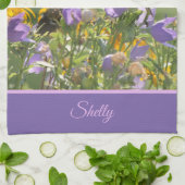 Linge De Cuisine Goldfinch sur Harebell Flower (Plié)