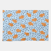 Linge De Cuisine Goldfish Design Orange and Blue (Horizontal)