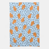 Linge De Cuisine Goldfish Design Orange and Blue (Vertical)