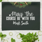 Linge De Cuisine Golf à thème de Noël pour golfeur (Plié)