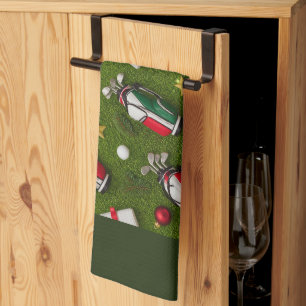 Linge De Cuisine Golf de Noël sur gazon vert