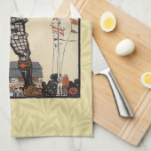 Linge De Cuisine Golf Golfer Vintage Golf antique (Quart Plié)