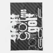 Linge De Cuisine Golf ; Gris noir et gris foncé (Vertical)