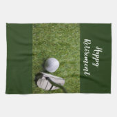 Linge De Cuisine Golf Happy Retirement Golf ball et Putter Golf (Horizontal)
