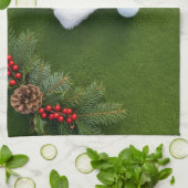 Linge De Cuisine Golf Noël sur gazon vert (Plié)