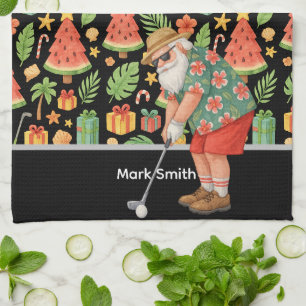 Linge De Cuisine Golf Santa Claus Golf Summer Hawaiian thème