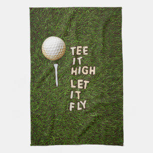 Linge De Cuisine Golf Tee-lez-le haut, laissez-le voler avec balle
