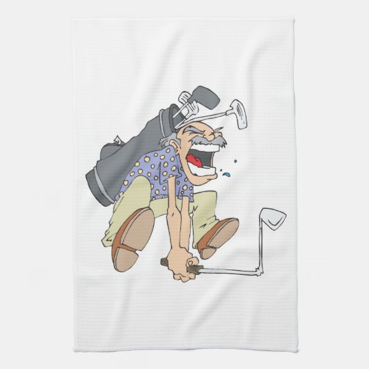 Linge De Cuisine Golfeur frustrant (Vertical)