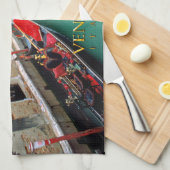 Linge De Cuisine Gondoles Venise, Italie (Quart Plié)