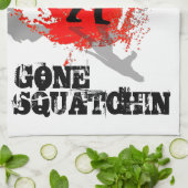 Linge De Cuisine Gone Squatchin, noir bigfoot (Plié)
