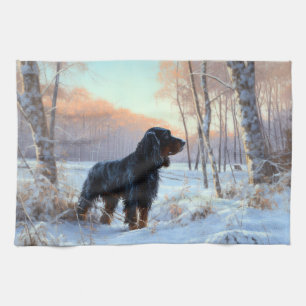 Linge De Cuisine Gordon Setter Qu'il neige Noël