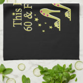 LINGE DE CUISINE GORGEOUS GOLD 60E ANNIVERSAIRE HIGH HEEL DESIGN (Plié)