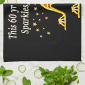 LINGE DE CUISINE GORGEUSE SOIXANTE ANNIVERSAIRE DE L'OR (Plié)