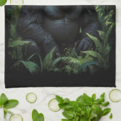 Linge De Cuisine Gorille du Silverback dans la jungle rwandaise (Plié)