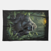 Linge De Cuisine Gorille du Silverback dans la jungle rwandaise (Horizontal)