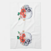 Linge De Cuisine Goth Crâne Floral (Vertical)