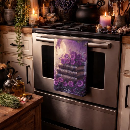 Linge De Cuisine Gothic Book Purple Floral