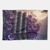 Linge De Cuisine Gothic Book Purple Floral (Horizontal)