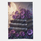 Linge De Cuisine Gothic Book Purple Floral (Vertical)