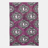 Linge De Cuisine Gothique du crâne et du violet (Vertical)